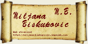 Miljana Biskupović vizit kartica